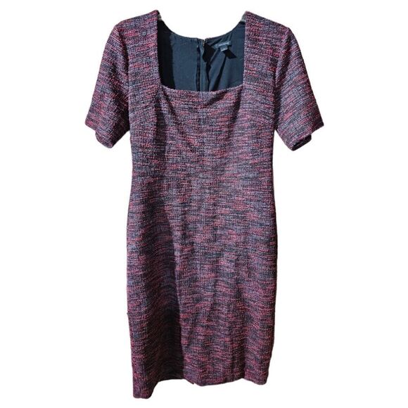 ANN TAYLOR Tweed Square Neck Dress - Size 6 - Picture 1 of 7